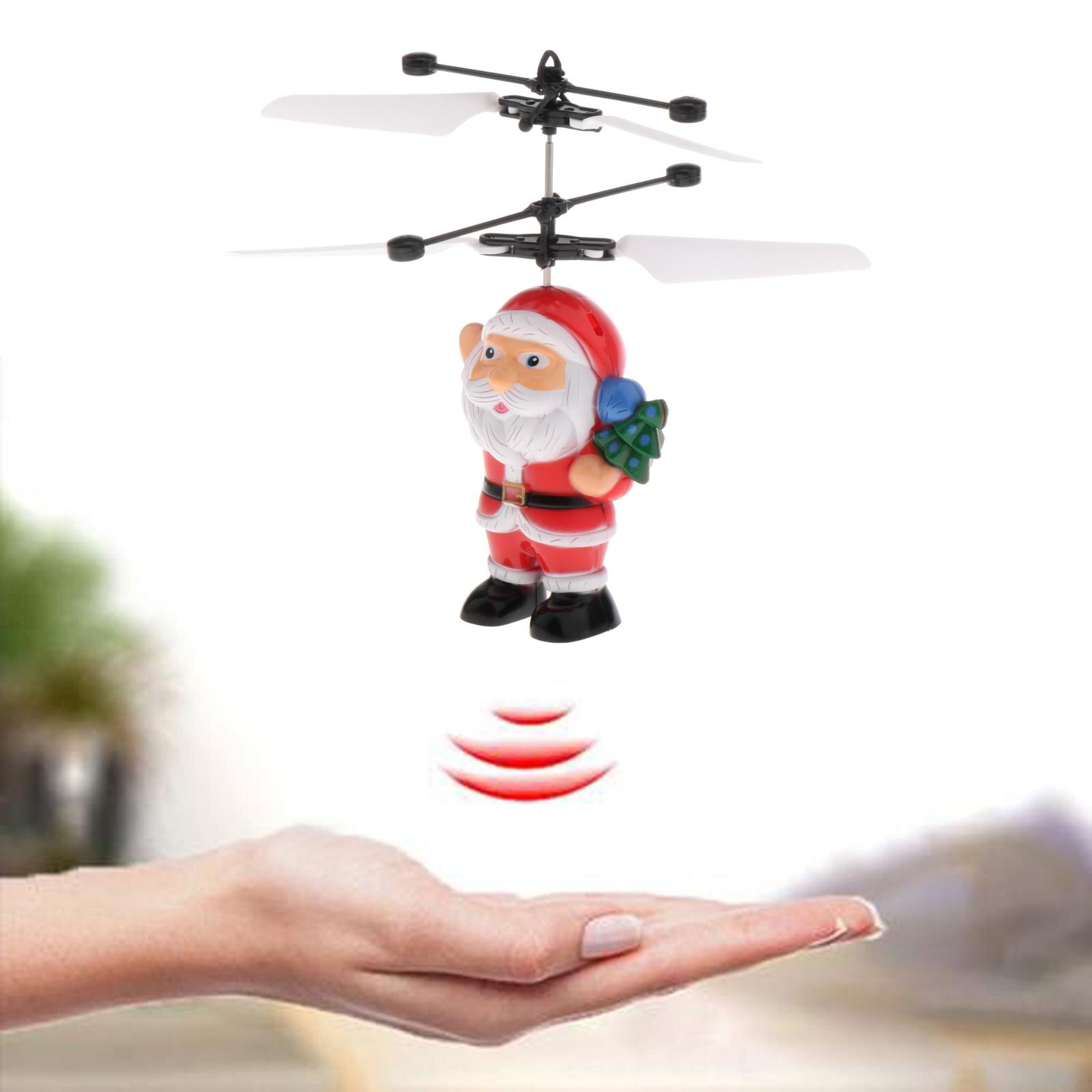 Kerstman Vliegende Bal Inductie Vliegtuigen Vliegende Speelgoed Drone Xmas Kids