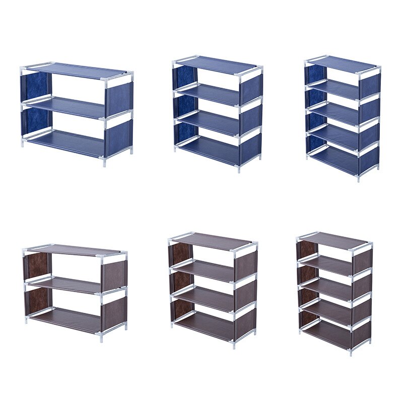 DIY 3/4/5 Multi-Layers Shoe Rack Organizer Stand Rack Multi-Functional Solid Shelves Modern Shoe Living Bedroom Storage Racks