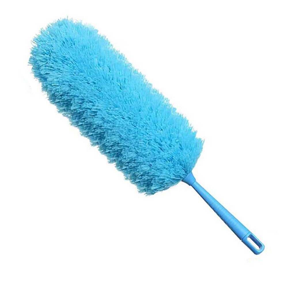 Plumeros-limpiador de polvo telescópico, cepillo de limpieza de microfibra, extraíble y lavable: Azul cielo