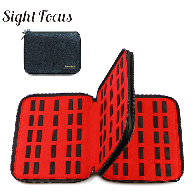 18 Slot Travel Watch Storage Box Watchband Storage Case for Apple Watch band Strap Organizer Watch Holder Black Display Case Box: black with red