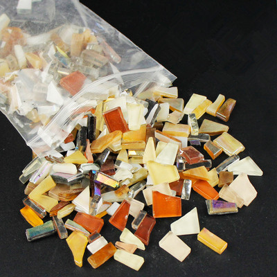 Carreaux de mosaïque en verre de cristal de couleurs mélangées, Puzzle, matériel artisanal pour enfants/enfants, 230g: I