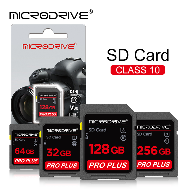 Standard SD Memory Card 32GB 64GB 128GB U3 4K Video Camera Flash Cards cartao de memoria 16GB Class 10 for Camera