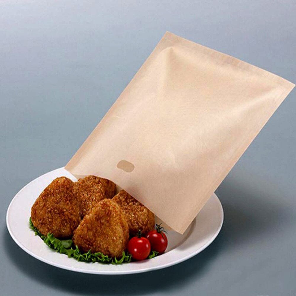 10PCS Toast Pocket Bag Non-Stick Reusable Toaster Sandwich Baking Pouch Kitchen PTFE Toast Bag Non-stick Microwave Bag