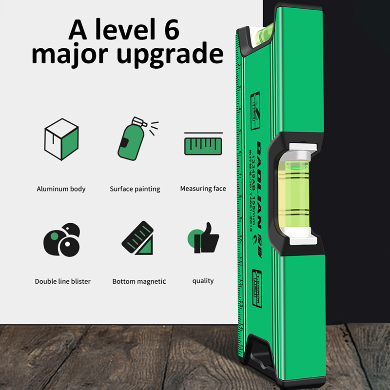 High Precision Level Ruler,Multi-function Magnetic Level Ruler,Aluminum Structure Spirit Bubble Level Gauge Horizontal Measure