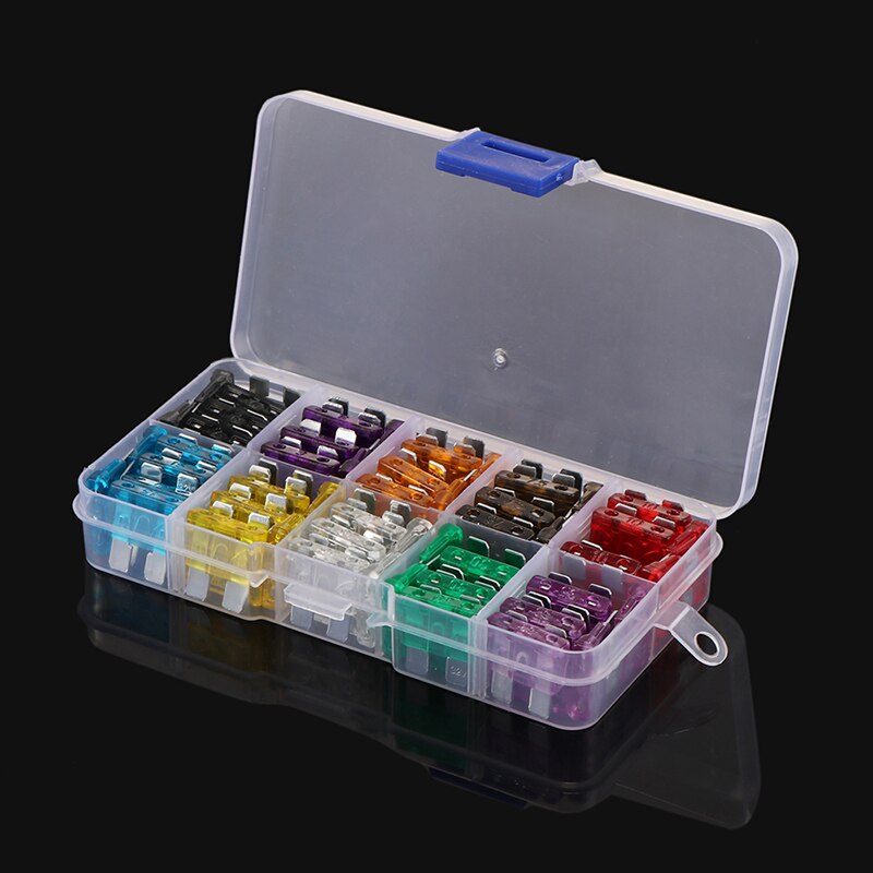 AOZBZ Car Fuse Box Blade Fuse Box Auto Fuse Car 2A 3A 5A 7.5A 10A 15A 20A 25A 30A 35A Standard Medium Fuse Color Code