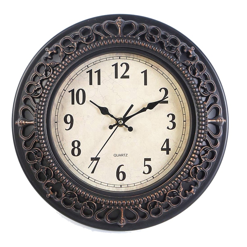 10-Inch Silent Retro Quartz Clock Decorative Wall Clock ,Bedroom Clock Retro Clock,Living Room Wall Clock,for Home/Office/School