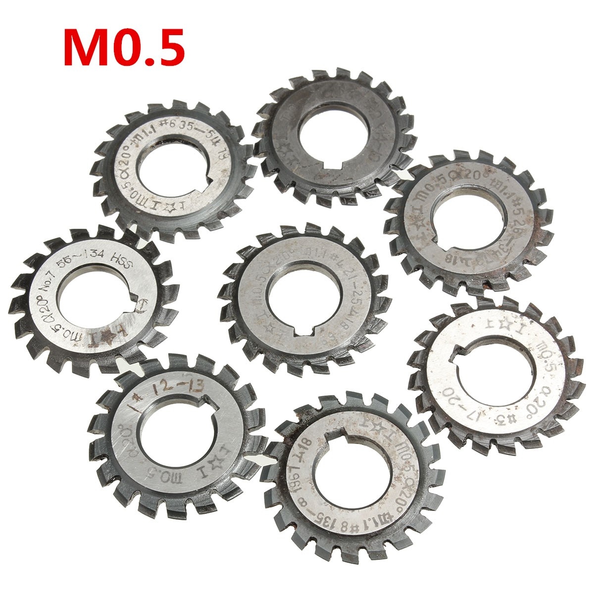 Fresa A Modulo 1.5 Per Ingranaggi | HSS 8 Pezzi #1-8, Foro 22mm, Diametro 55mm, Angolo Pressione 20° - 4
