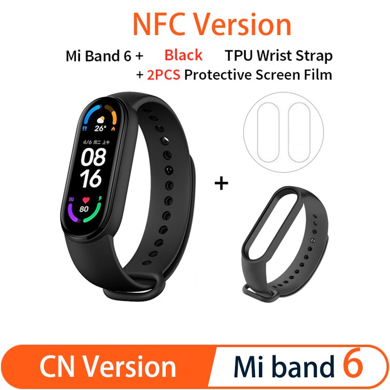 Xiaomi Mi Band 6 Smart Bracelet 5 Color AMOLED Screen Miband 6 Blood Oxygen Fitness Traker Bluetooth Waterproof Smart Band