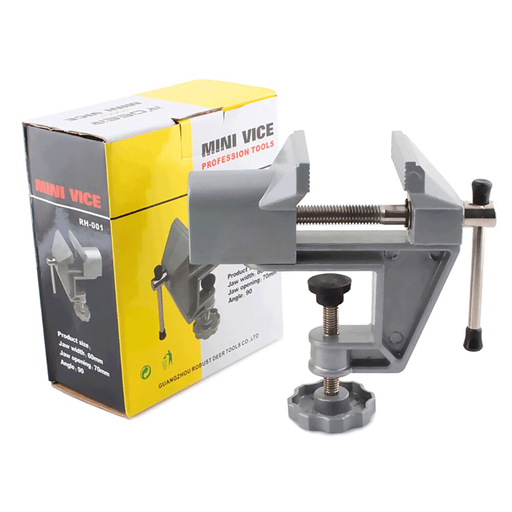 Bænk skrue universal maskine mini fast reparationsværktøj aluminiumslegering bord skruestik fast kæbe skrue fast håndværktøj