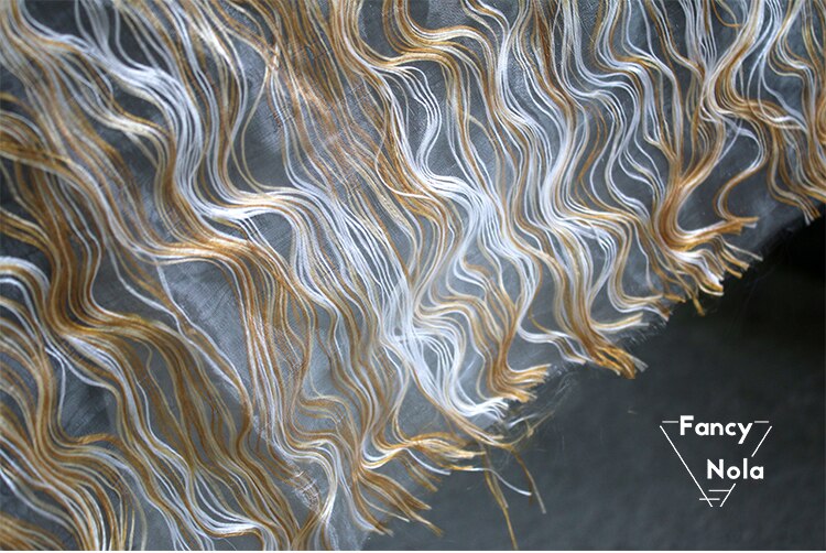 Tela de gasa entrelazada de hilo de algodón, tejido de textura ondulada, bricolaje, ropa, vestido, sándwich, tul, CG053