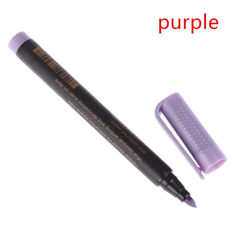 Marker pen glitter paint marker for card making calligraphy arts DIY supplies Metallic Permanent Paint Markers Birthday: Purple