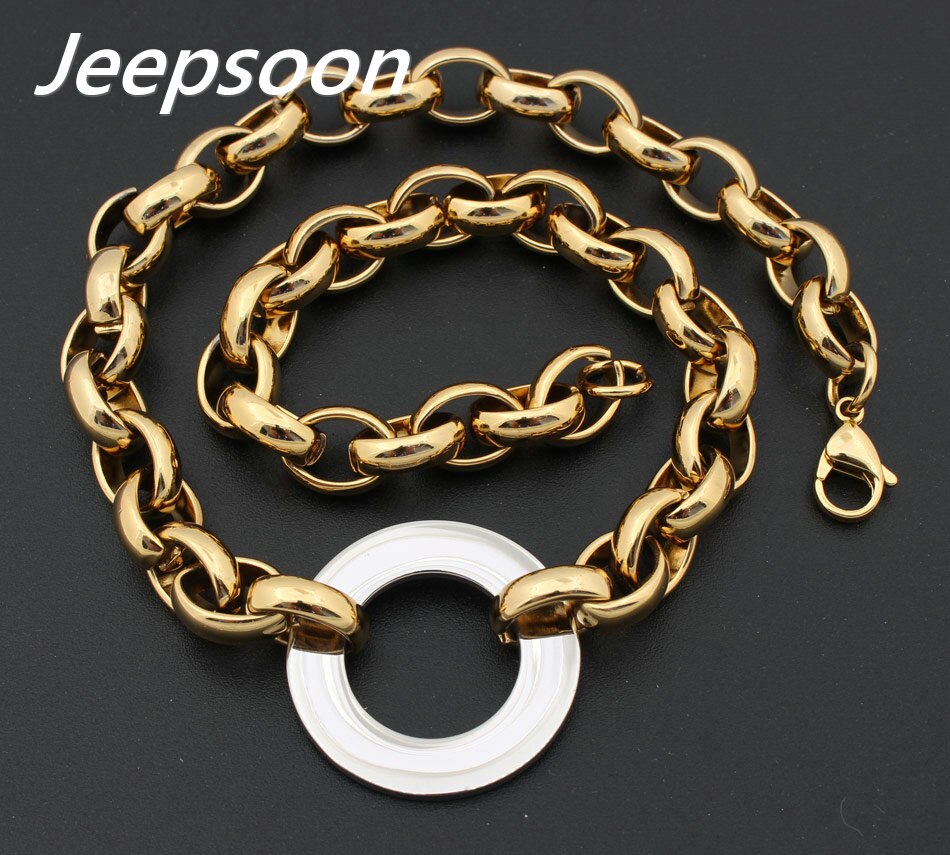 Stainless Steel Jewelry For Woman Round Necklace Chain Multi-Color For Choose Jeepsoon NGEGAEBG: NGEGACBG