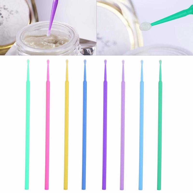 Lote de 100 unidades de brocha para pestañas desechables, hisopos de limpieza para quitar las pestañas, brochas para maquillaje de pestañas desechables