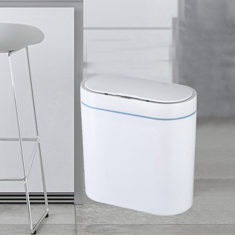 8L Smart Sensor Trash Can Electronic Automatic Household Bathroom Waterproof Narrow Seam Smart Induction Bin