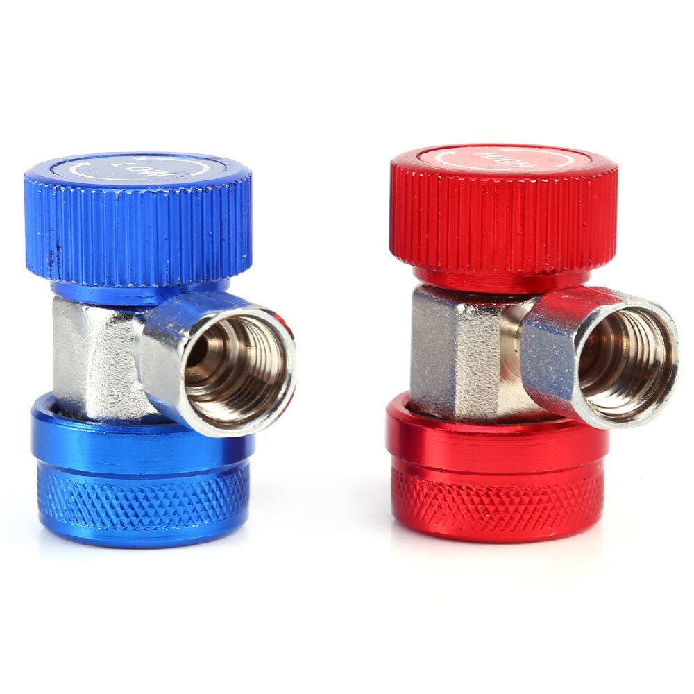 1 Pair Auto Freon R134A AC Air Condition Adjustable Quick Coupler Refrigerant High Low Adapter Connector Manifold Gauge Set