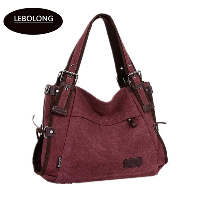 Lebolong Canvas Messenger Bag vrouwen Handtassen Beroemde Vintage Tas Retro Vintage Messenger Bag Trendy Schoudertassen
