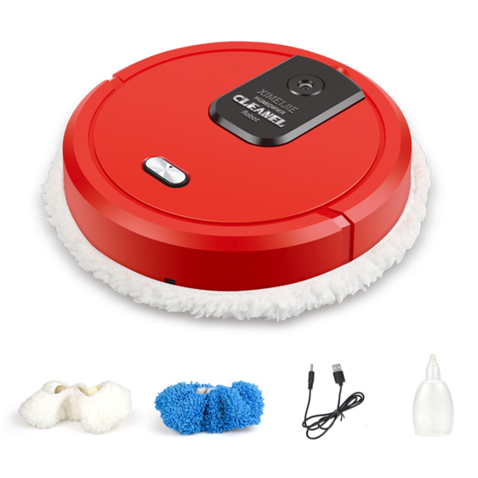 Robot limpiador 3 en 1, limpieza en húmedo y seco, humidificador, eliminación automática de polvo, barredora, carga USB