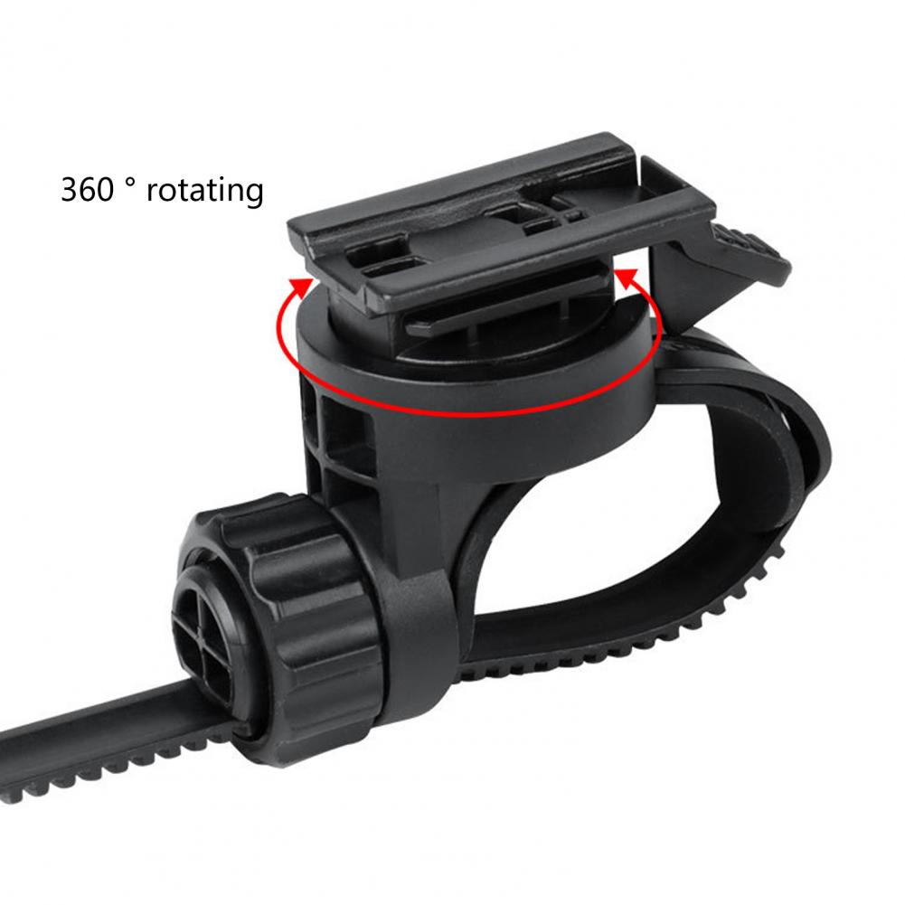 Helpful Bicycle Light Bracket 360 Degree Rotation Sturdy Black Bike Lamp Rack
