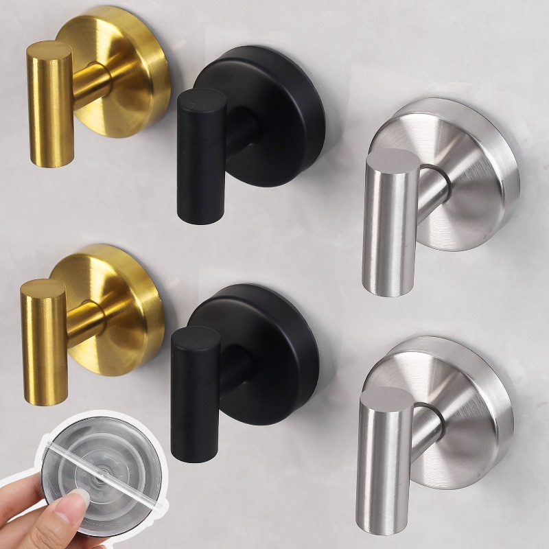 Edelstahl Saugnapf Haken Starke Vakuum Badezimmer Wand Halterung Haken Wasserdichte Handtücher Tasche Schlüssel Halter Wiederverwendbare Wand Kleiderbügel