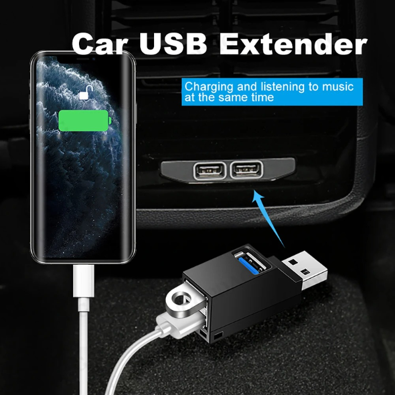 1PCS USB 3.0 HUB Adapter Mini Splitter Extender Box 3 Port High Speed for PC Laptop U Disk Card Reader Docking USB Hub Converter