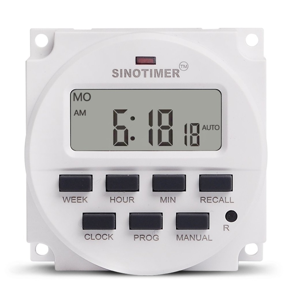 SINOTIMER 5V Weekly 7 Days Programmable Digital Time Switch Relay Timer Control Countdown Recall Cancel for Electric Appliance