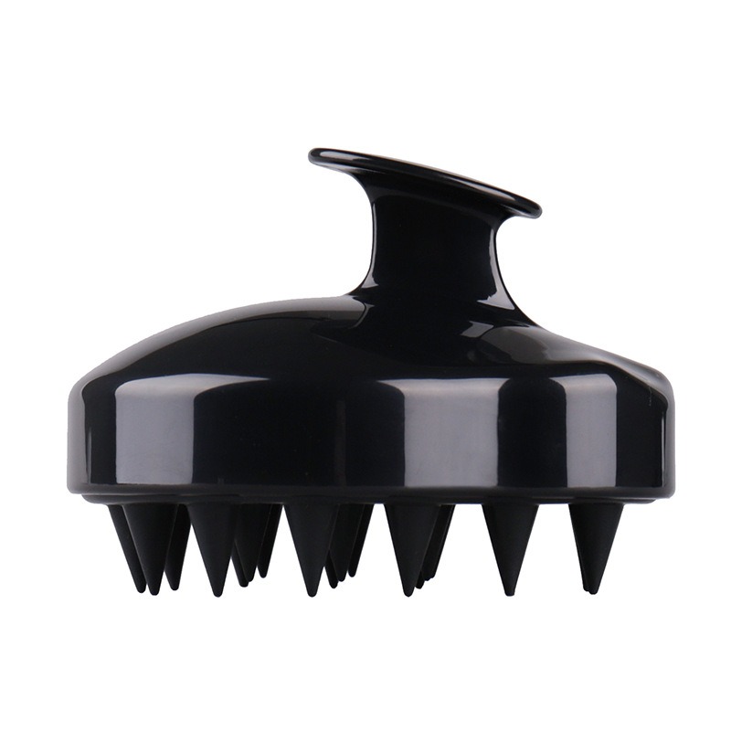 1PC Spa Slimming Massage Brush Silicone Head Body Shampoo Scalp Massage Brush Comb Hair Washing Comb Shower Bath Brush: black