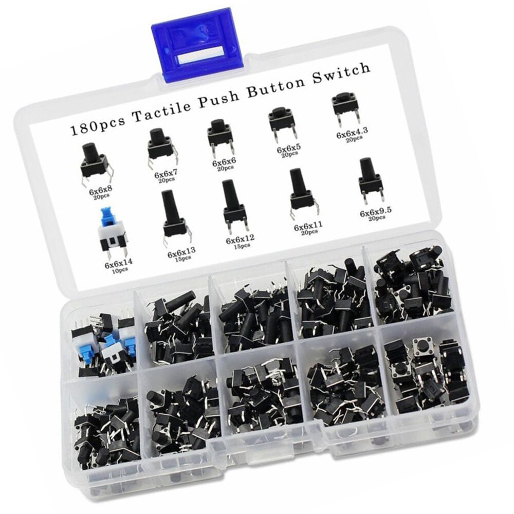 180x Momentary Tactile Micro Push Button Switches Afstandsbediening Assortiment Tool