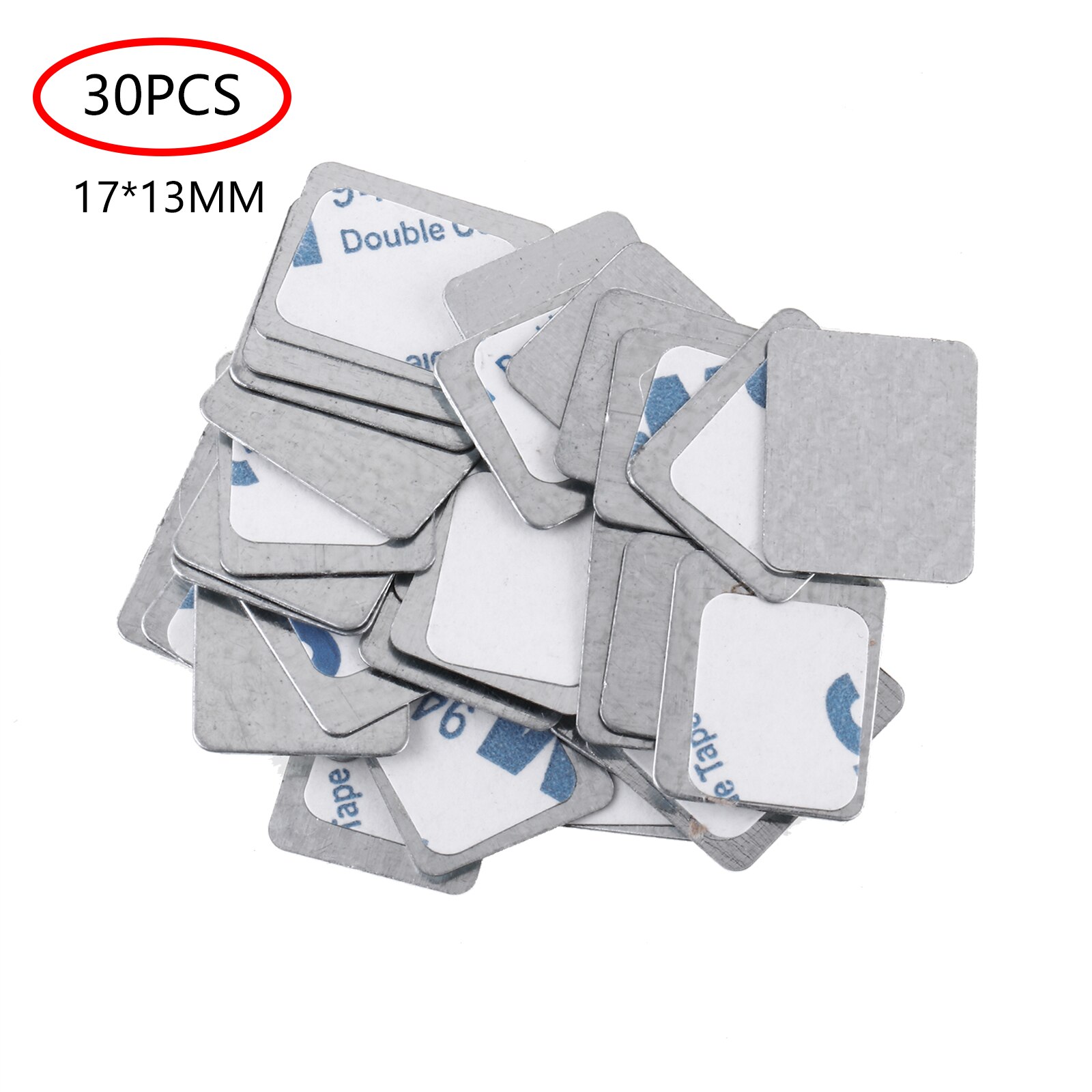 30Pcs Aluminum Eyeshadow Palette /Metal Sticker Round/Square Magnetic Palette Sticker for Empty Eyeshadow Makeup Color Palette: 17x14mm Square