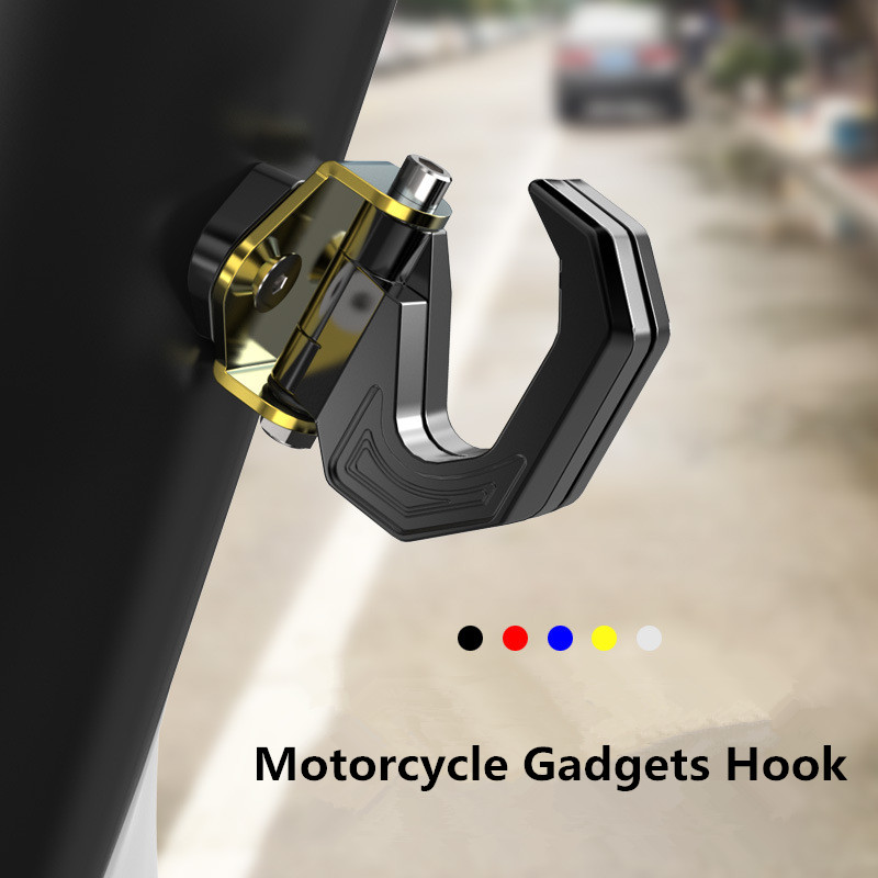 Casco de equipaje de motocicleta de aleación de aluminio, doble gancho de montaje, soporte para casco de motocicleta, bolsa, gancho de botella para accesorios de motocicleta