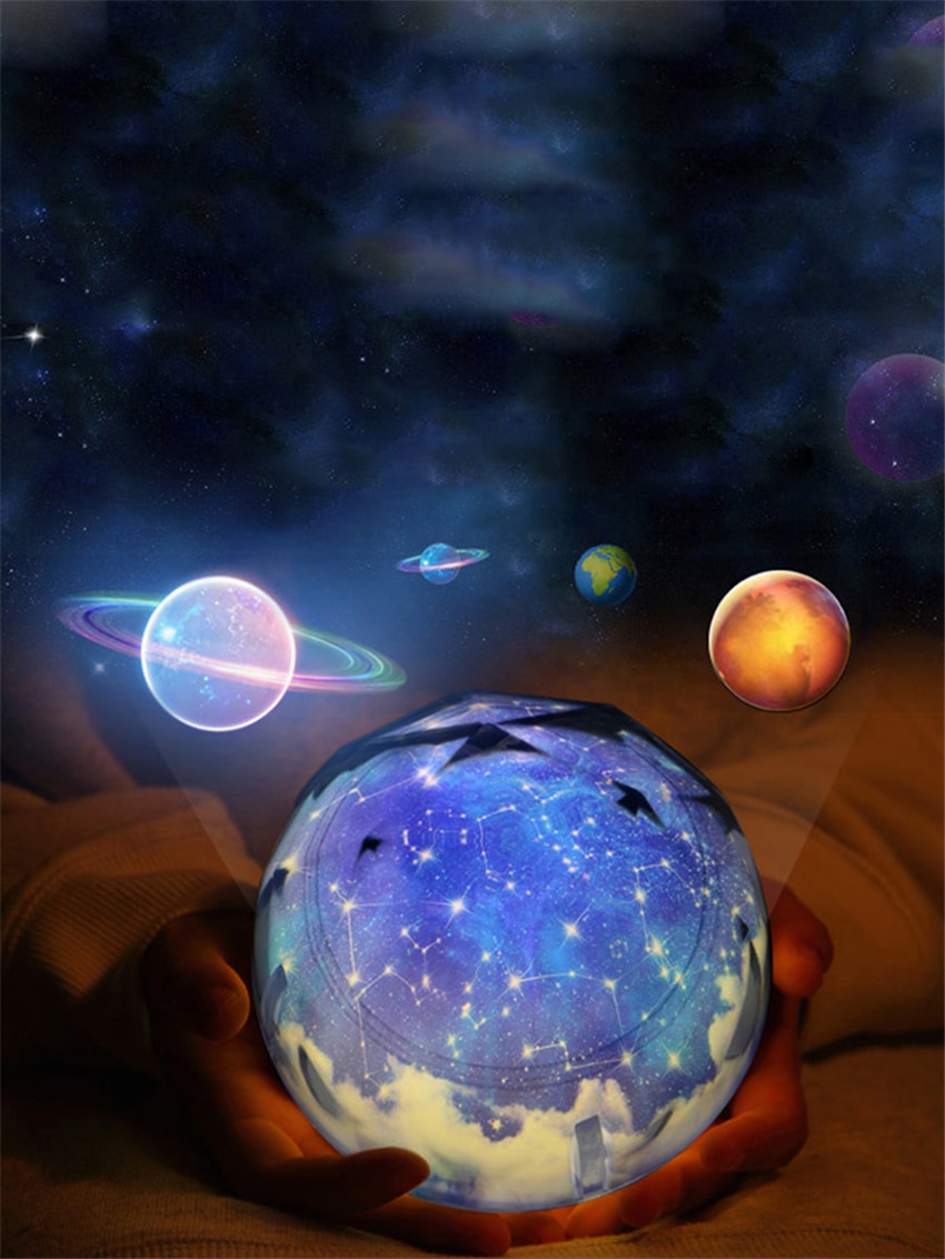 Birthday Rotating Constellation Night Lights Bedroom Universe Projector Daughter Children Room Bedroom Decorative Lamp