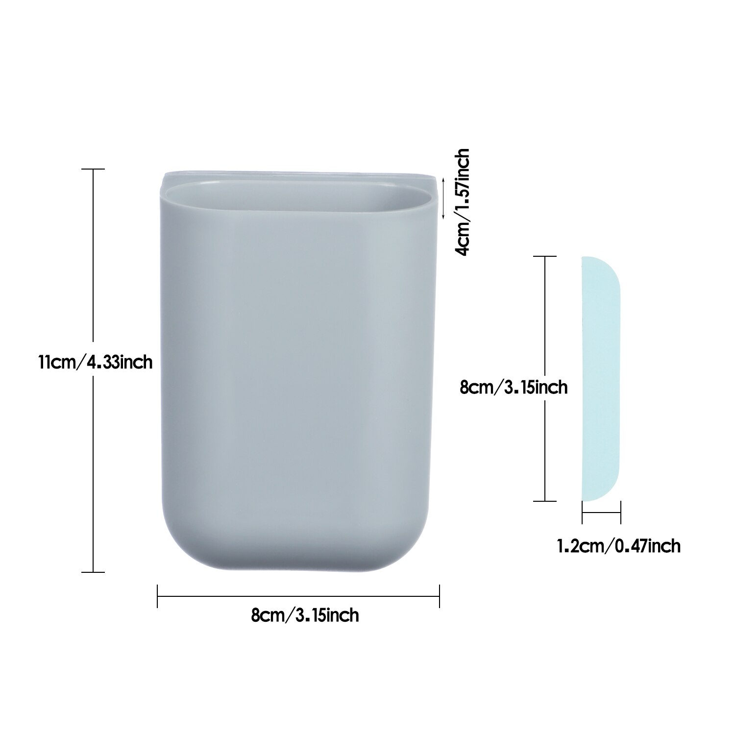 Mini Self-Adhesive Pen Holders Desktop Organizer Hanging Pencil Case Storage Box Home Office School Computer Desk Organizer