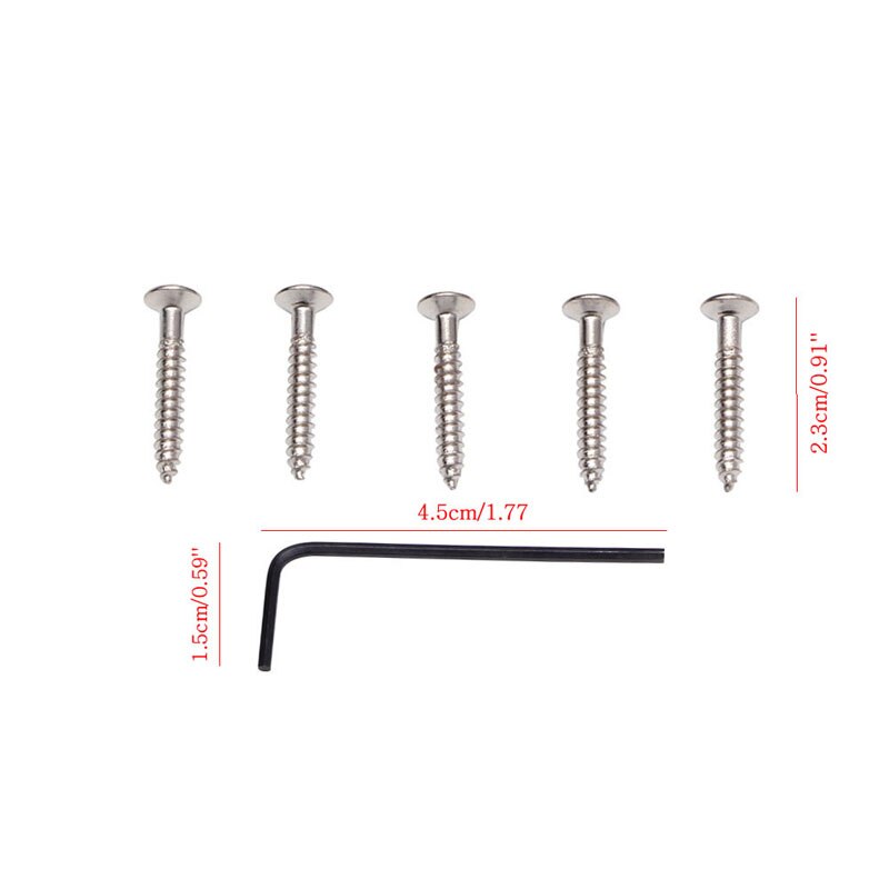 Metal Chrome 6 String Electric Guitar Fixed Hardtail Bridge Height Adjustable