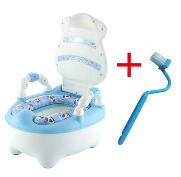 Bébé Pot multifonction bébé toilette vache enfants Pot formation siège de toilette enfants chaise Pot de toilette urinoir pour Pot gratuit brosse: Or