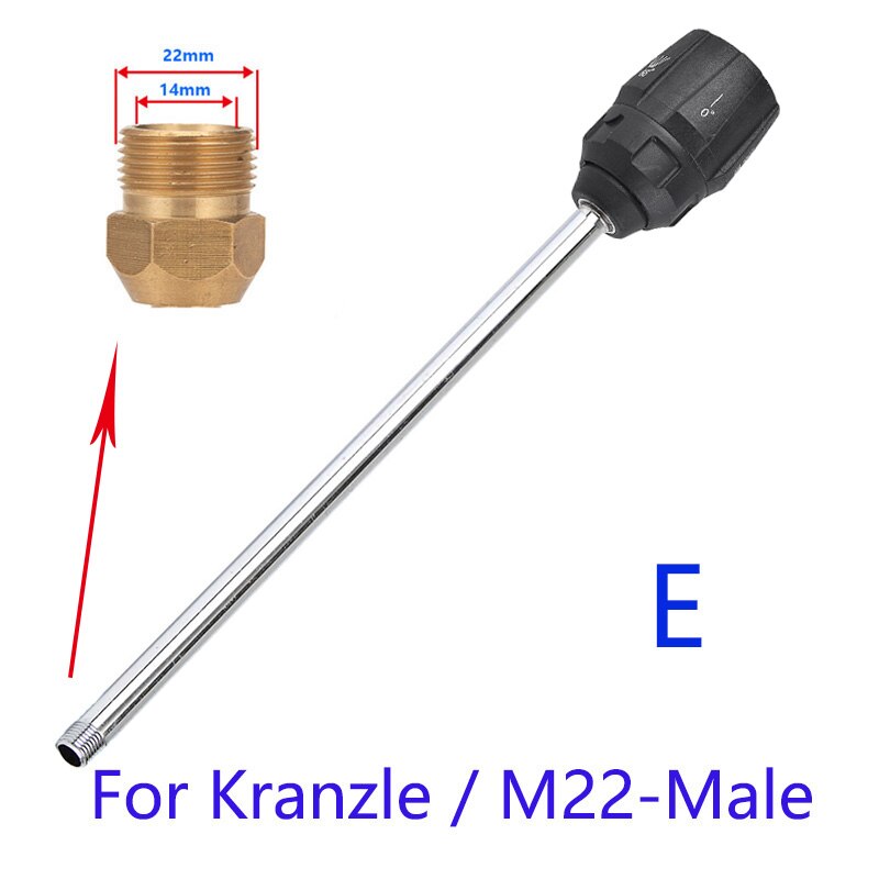 Pressure Washer Metal Wand Tips Water Spray Lance Spear Quick Jet Tips Washer nozzles for Karcher Bort Nilfisk Bosch Lavor spear: Silver