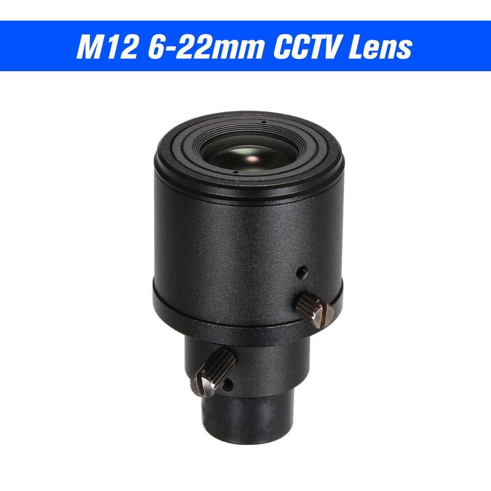 5.0 Megapixel Varifocal 6-22mm CCTV Camera Lens Manual Focus Zoom 1/2.5" Lens CCTV MTV IR Lens For HD IP Cameras F1.6 M12 Mount