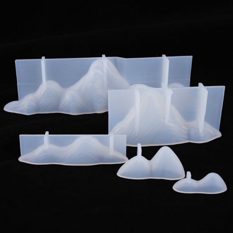 3D montagne Silicone moule Nature vallée moule mythique forêt époxy résine artisanat fournitures résine presse-papiers moule