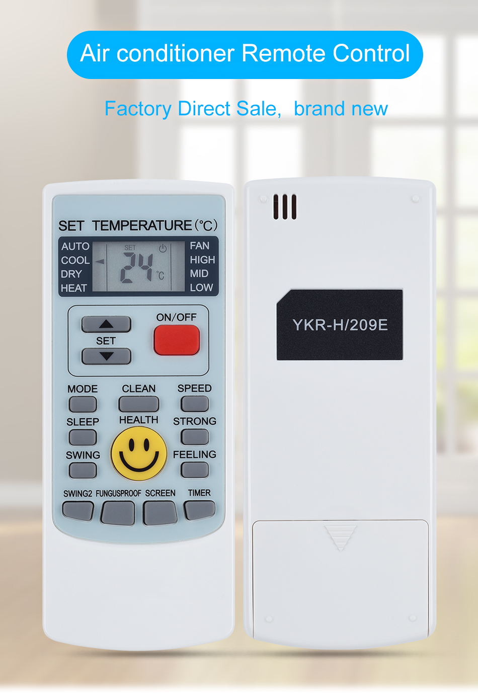 YKR-H/209E Air Conditioner Remote Control for AUX Air Conditioner (YKR-H/209E)
