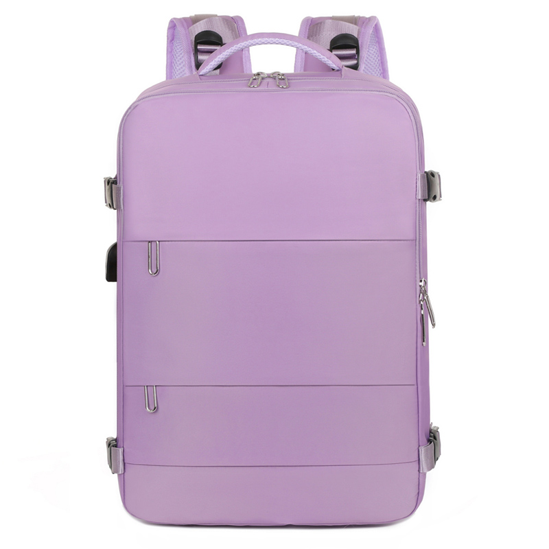 Travel bag, independent shoe compartment, large capacity luggage bag, solid color backpack, business commuting computer bag: PURPLE