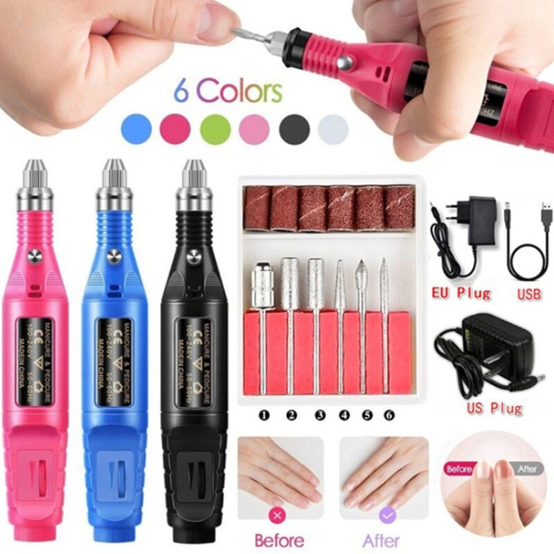 Professionele Elektrische Nagel Boor Machine Manicure Machine Pedicure Boor Set Keramische Nagelvijl Nail Boor Apparatuur Gereedschappen