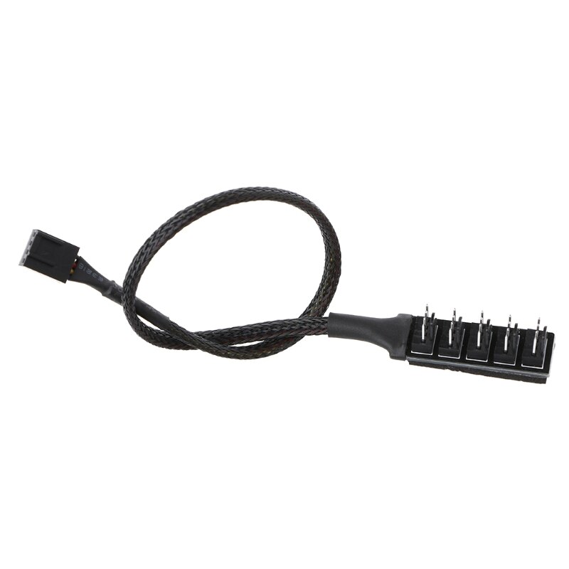 1 to 5 4- pin molex  tx4 pwm cpu kjølevifte splitter adapter flettet strømkabel