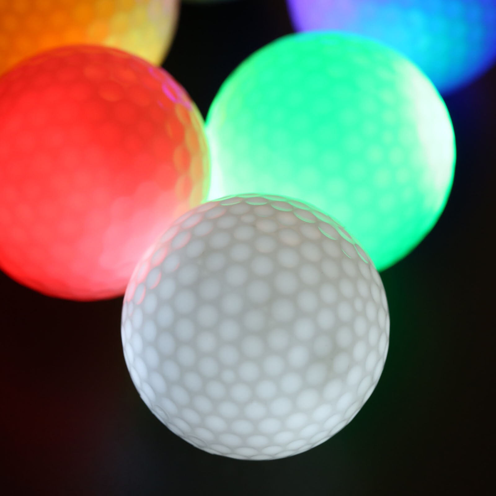 3 st/låda led golfbollar nattträning konstant lysande två lager surlyn golf träningsbollar 42.6mm(1.67 &quot;) diameter match