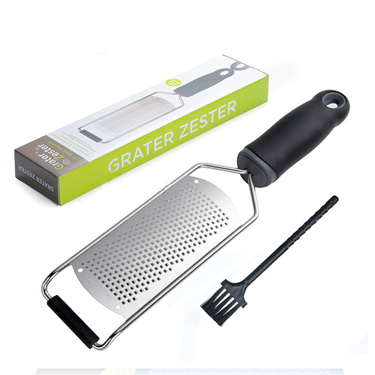 Citrus Citroen Zester Kaas Rasp Rvs Molen Kaas Rasp Gereedschap Chocolade Citroen Zester Fruit Dunschiller Keuken Gadgets: Black