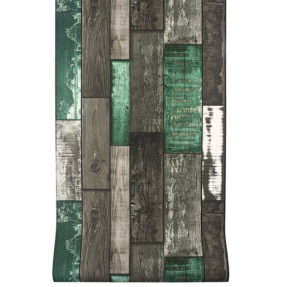 53CM×10M Wallpapers Retro Old Personality Wood Plank Wallpaper Bar Restaurant Clothing Store Cafe Background Wallpaper