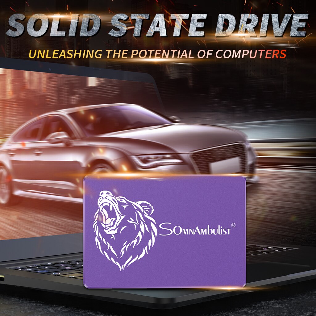 Disque dur SSD violet, 60 go, 120 go, 240 go, interface sata3, pour ordinateur de bureau, notebook