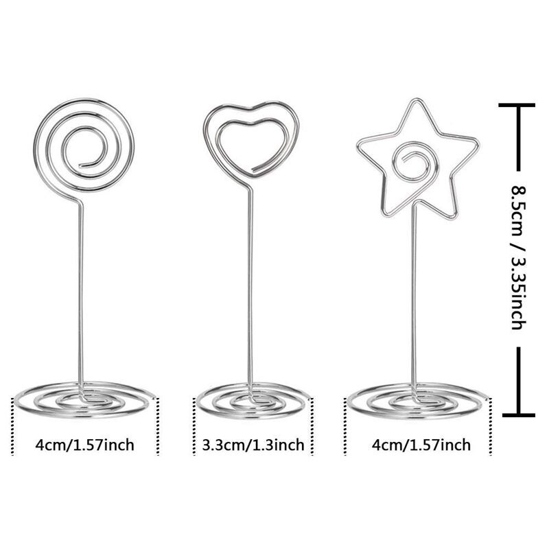 30 stk bordnummerholdere bordkortholdere fotostativer memo clips til fester bryllup kontor , 5 assorterede designs til multi