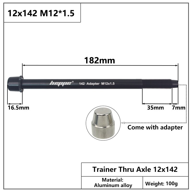 Heppe bike trainer thru axle mtb bike trainer akseli vartaat trainer adapteri 12 x 142 12 x 148 trainer pikakiinnitys  m12 xp 1.0/1.5/1.75: 12 x 142 p1.5