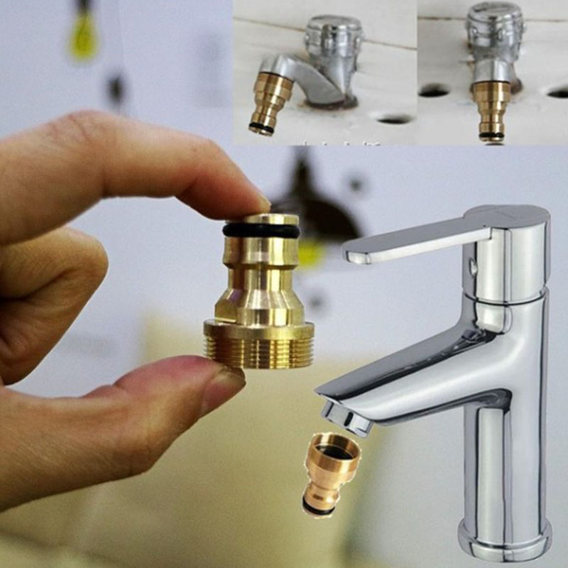 Universal Threaded Tap Connector Adaptor Pipe Joiner Fitting Premium Brass Linking Watering Faucet Converter Tap Connection