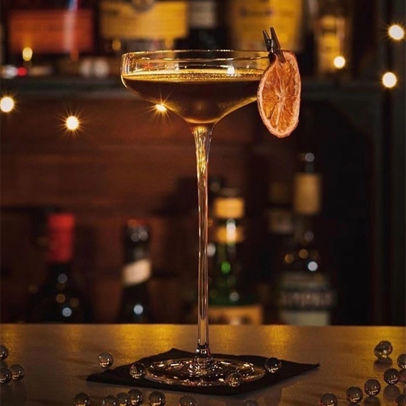 Verre à Cocktail verre à Martini 240ML | 2 pièces de très grande taille, lot de 2 verres de bar en verre,