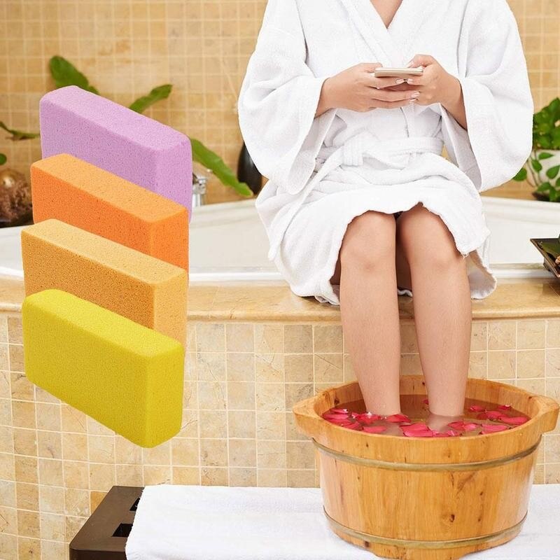 1pc Pumice Stone Exfoliate Foot Care Pumice Stone Dead Dry Skin Removal Exfoliate Smooth Foot Care Random Color