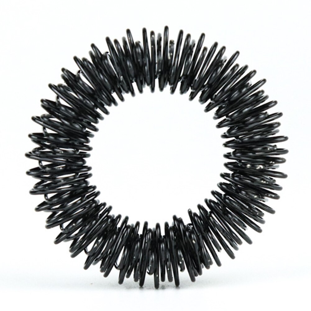 Spiky Sensory Anxiety Ring for Finger Massage Hand Acupressure Massager Fidget Rings Toy Stress Relief Circulation Rings: Black